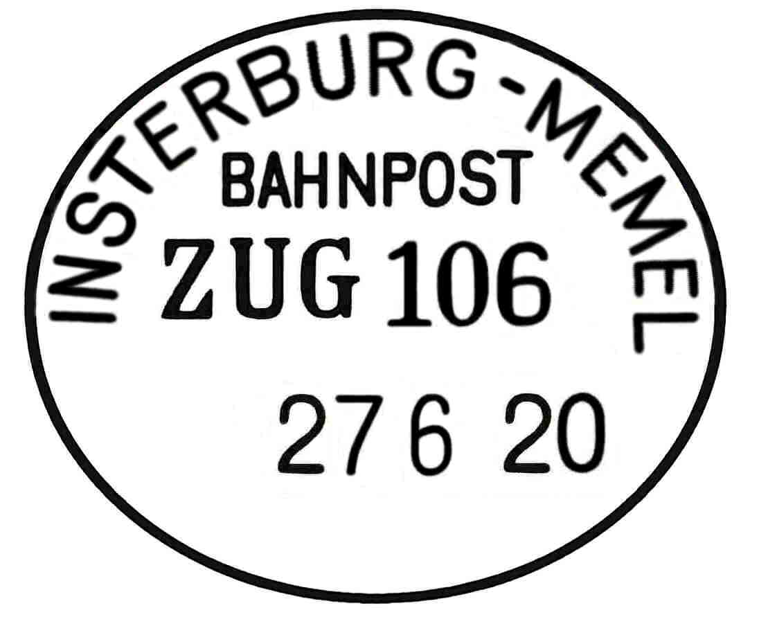 INSTERBURG-MEMEL BAHNPOST