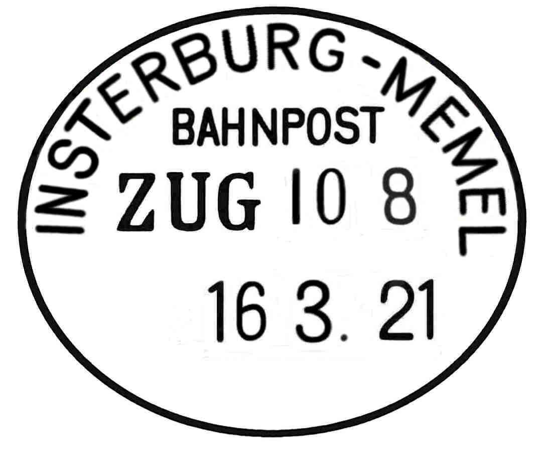 INSTERBURG-MEMEL BAHNPOST