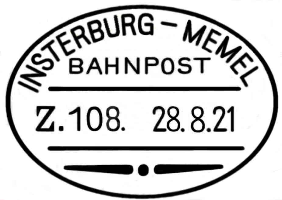 INSTERBURG-MEMEL BAHNPOST