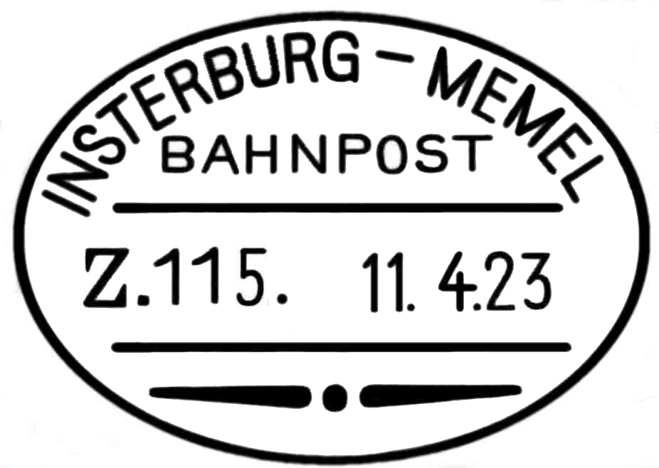 INSTERBURG-MEMEL BAHNPOST