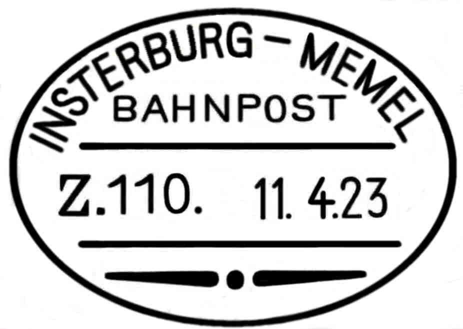 INSTERBURG-MEMEL BAHNPOST