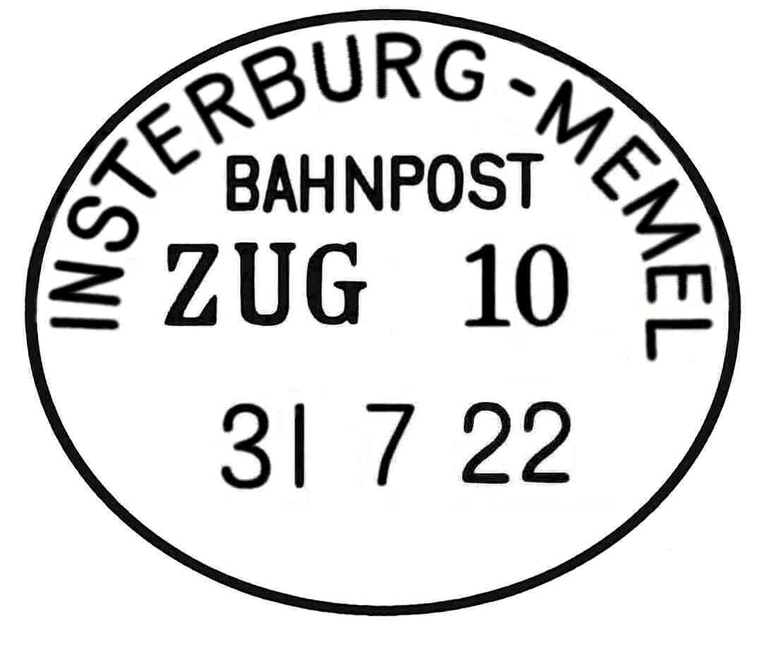 INSTERBURG-MEMEL BAHNPOST