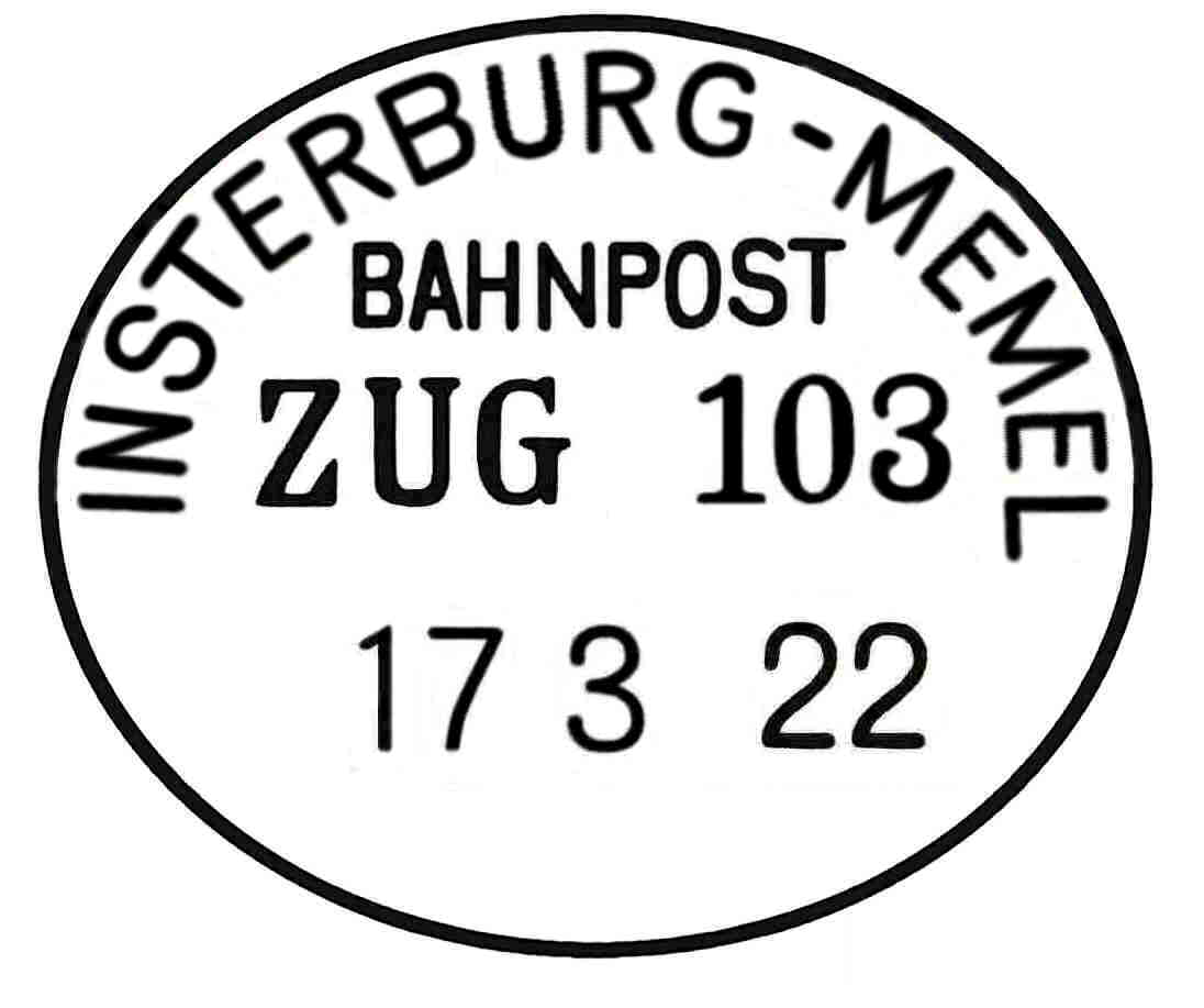 INSTERBURG-MEMEL BAHNPOST